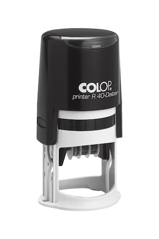 Colop R40 Tarih Kaşe Tr/24 Saat Siyah Kasa Kırmızı Keçe - 40 MM