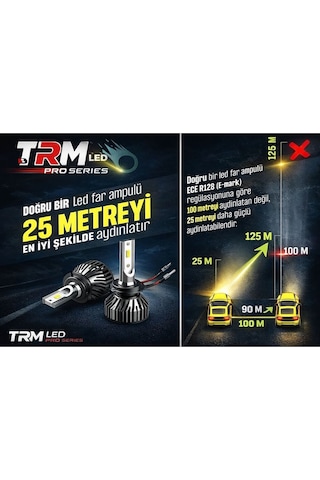 Trm Led Xenon Eko 9005 Hb3 Beyaz Far Ampulü Uzun Far Uyumlu