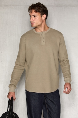 Grımelange Sıella Erkek Organik Pamuklu Patlı Uzun Kollu Yeşil Sweatshirt