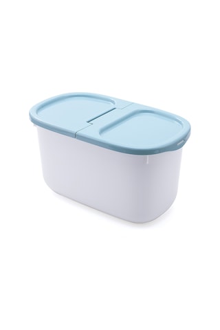 Mufunye 8kg Mavi Pp Mamül Yemek Saklama Kutusu - Hermetik Kapaklı, Nem Koruyucu, Pirinç/un/evcil Hayvan Yemi Depolama Kabı Mavi