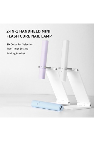 Skycity El Tutan Led/uv Tırnak Kurutma Lambası, 3w, 20/60s Zamanlama, Çekirdekli Pil, Type-c Şarj, Katlanabilir Tutucu, Siyah