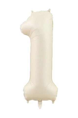 Folyo Rakam 1 Krem Satin 40 İnç 100 Cm Grabo Markalı Çok Kaliteli Folyo Balon Çok Renkli