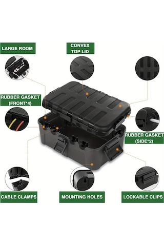 Fochsia Siyah Outdoor Uzun Şarj Kablosu Priz Koruma Kutusu Uzatma Kablosu