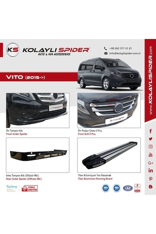 Mercedes Vito Ayna Kapağı Alt Çıtası 2 Prç 2015 Ve Sonrası