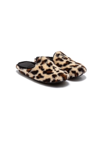 Twigy Leopar Kadın Peluş Ev Terliği Bej 37/41 Bej Leopar