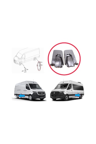 Mercedes Sprinter 907 910 Crafter 2017- İçin Arka Sağ Sol Paçalık