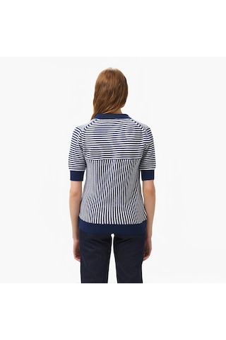 Nautica Kadın Lacivert Regular Fit Çizgili Triko Çizgili 55s101t Lacivert