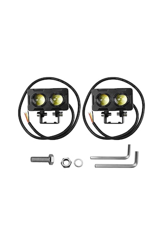 Youtek 12-85v Alüminyum Araç Led Farları, 45w Beyaz/30w Sarı Işık, Ip65 Su Geçirmez, Kol Saçma, Çiftli Paket Siyah