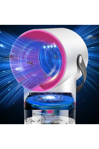 Tenfowee Usb Şarjlı Sessiz Sinek Yakalama Lambası - Ev Ve Yatak Odası İçin Portatif Sivrisinek Tuzağı İnci Beyaz Diğer