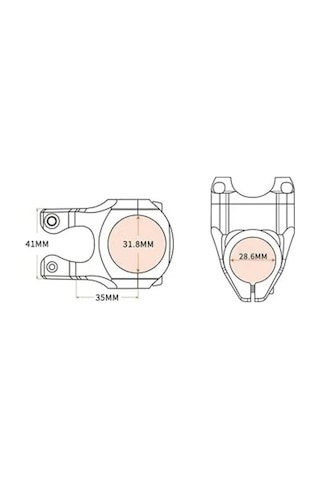 Lunje Bisiklet Boğazı 31.8mm Siyah - Kırmızı