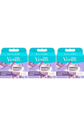 Gillette Venus Comfortglide Breeze 12 Li Yedek Başlık 4x3