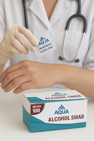 Alkollü Mendil Swab %70 Ethyl Alcohol Içerikli 100'lü Kutu