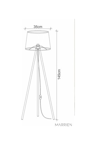Woody Tripod Palace Zemin Lambaderi, Kumaş Başlıklı Ayaklı Lamba Ve Salon Oturma Odası Aydınlatması - Modern Dekoratif Yer Lambası Diğer