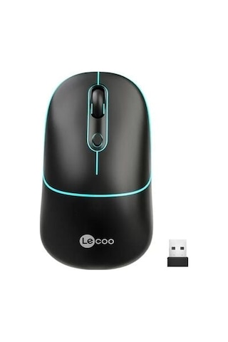 Lenovo Lecoo Ws210 Kablosuz 1600dpı 6 Tuşlu Siyah Optik Mouse