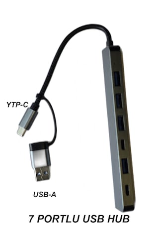 Usb 3.0 Type-c Çoğaltıcı Hub Alüminyum Çoklayıcı Dönüştürücü Typ-c Yuvalı