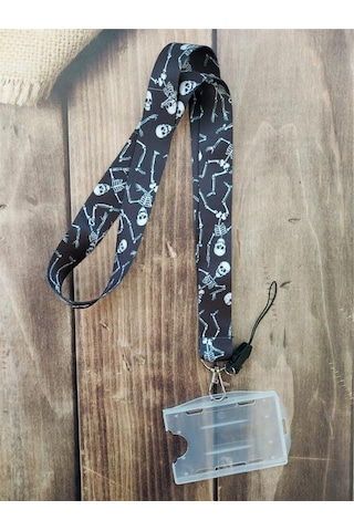 İskelet Kart Askısı Yaka Kartı Boyun Askı İpi Telefon Askısı Yatay Dikey Kart Koruyucu