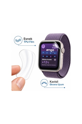 Apple Uyumlu Watch Se 3 40mm Tpu Ekran Koruyucu 2 Li Şeffaf Film