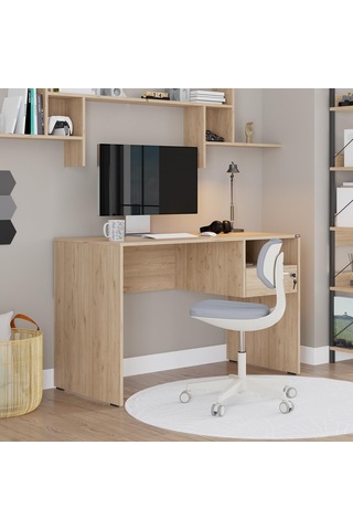 Concept Kilitli Çekmeceli Çalışma Masası - Florida Meşe 120x75x60 Cm Diğer
