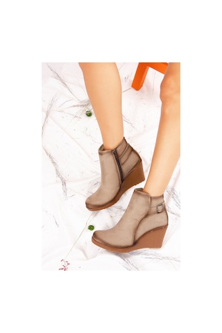 Fox Shoes Vizon Kadın Bot J674321402 Vizon