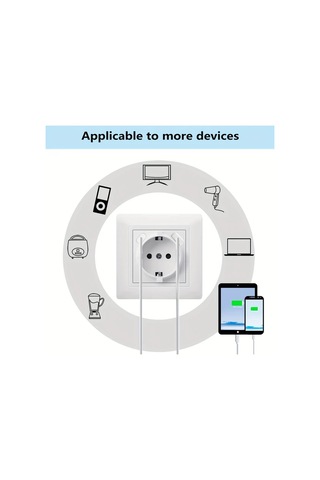 Honeybeeshop Alman Standart Usb Type C Soket Beyaz Pc Malzemesi Usb Cikisi Guc Cihazlar Icin Pratik Hizli Gomulu Kurulum Duvar Soketi 16a 250v