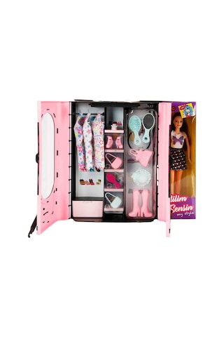 Stilim Sensin Bebek Ve Gardırobu - Açık Pembe Dolap-kumral Bebek