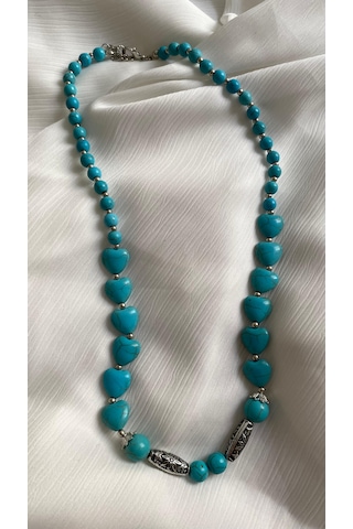 Firuze Doğal Taş Kolye Turkuaz