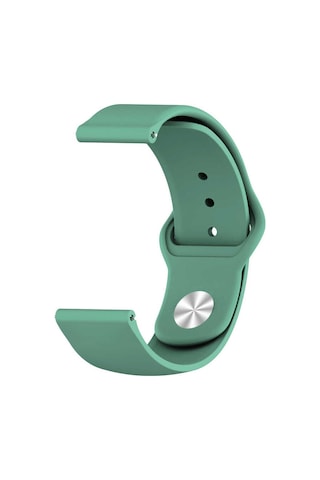 Ekılıf - Xiaomi Mi Watch Color Uyumlu - Kordon 22mm Silikon Kordon Krd-11 - Su Yeşil
