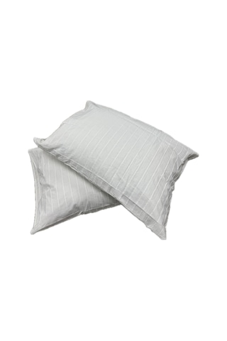 Clasy Ranforce 2 Adet Melkor Yastık Kılıfı Nakışlı Renk Beyaz Beyaz