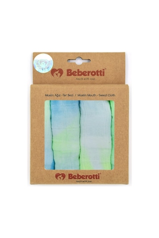 Beberotti 4'lü Müslin Bebek Ağız Bezi 25x25 Cm Çok Renkli