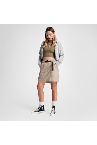Converse Harbor Mini Skirt Kadın Kahverengi Etek Bej