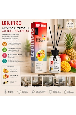 Lewingo Bambu Ortam Kokusu 110ml Cam Şişe Fruıt Cascade - 24'li Paket Diğer