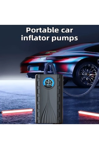 Boatshop1 Kablolu Araba Hava Pompası Taşınabilir Lastik Şişirme 150psı Otomatik Motosiklet Pompası 36v Evrensel Kompresör