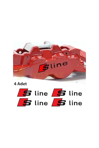 Audi S Line Logo Jant Kaliper Oto Sticker Yapıştırma Etiket 4 Ad