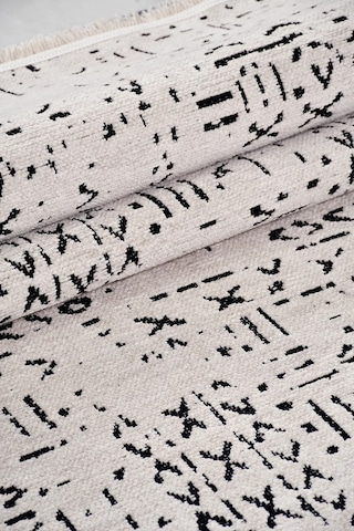 Anatolıa Halı Luvia Kilim-bej/siyah - Özel Ölçü-kaymaz Taban Siyah-bej