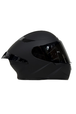 Rivox R2 Kapalı Motosiklet Kaskı Mat Siyah