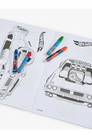 Koton Hot Wheels Lisanslı 4 Lü Keçeli Kalemli Ve Defterli Boyama Seti Mavi 7wak70362aa