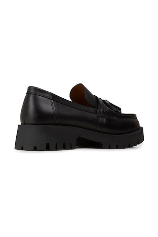 Deery Kadın Hakiki Deri Siyah Püsküllü Loafer - 02035zsyhc02