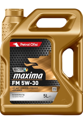 Petrol Ofisi Maxima Fm 5W-30 Motor Yağı 5 L Petrol Ofisi Maxima Fm 5W-30 Motor Yağı 5 L