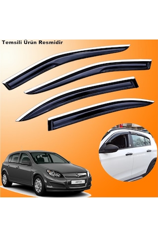 Opel Astra H Hb Krom Cam Rüzgarlığı Abs Nikelajlı Krom Mügen Cam Rüzgarlığı 2004-2015 Arası 4 Parça