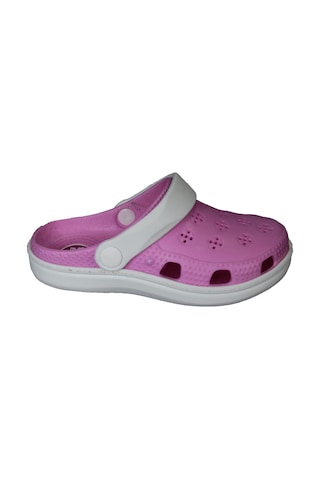 AKINBELLA Kız Çocuk 28-35 Pembe Beyaz Önü Kapalı Yazlık Terlik Sa Pembe