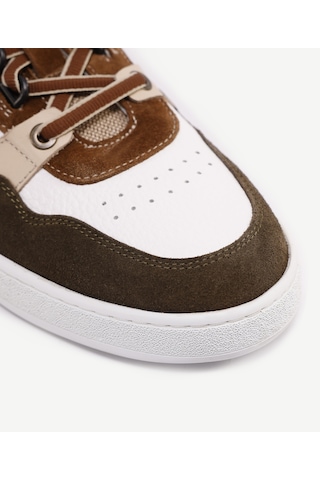 Yargıcı Parçalı Deri Sneaker 24yeay4475x 007 Haki