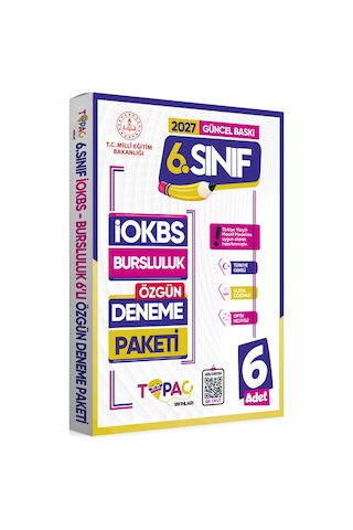 2027 6.sınıf Maarif Modeli İOKBS-Bursluluk 6lı Deneme Sınav Paketi Yeni Sistem Dijital Çözümlü