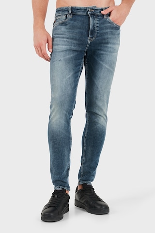 Boss Pamuklu Slim Fit Dar Paça Jeans Erkek Kot Pantolon 50566096 436 Lacivert