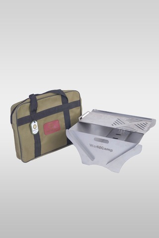 Duble Boy Portatif Mangal Ateş Kutusu Gri