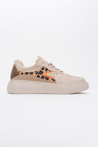 Luvishoes Luvi Shoes Drea Bej Desenli Kadın Günlük Sneakers Bej