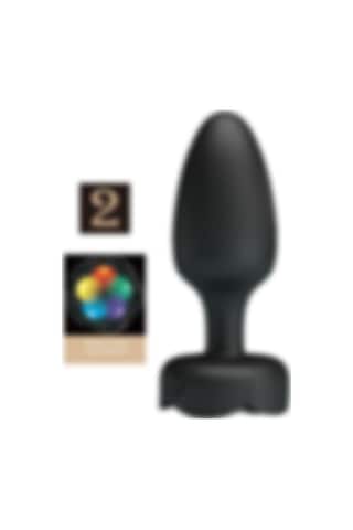 Lilitu Shop Usb'den Manyetik Şarjlı 10 Farklı Titreşimli 5 Led Işıklı Silikon Anal Plug - Varian