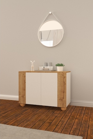 B3Concept B3 Concept Nort Serisi Beyaz & Safir Meşe 2-Beyaz Kapak 2-Safir K