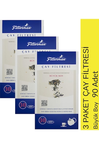 Filtermax Büyük Boy Çay Filtresi 3 Paket Beyaz