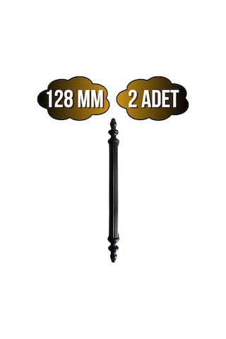 Plastik Siyah Kulp Mobilya Ve Dolap Kulpu Siyah 128mm 2 Adet Siyah