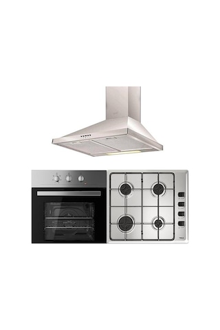 Teka HE 715 SS - HLX 640 KB - DF 60 Chef 1 Inox Ankastre Set